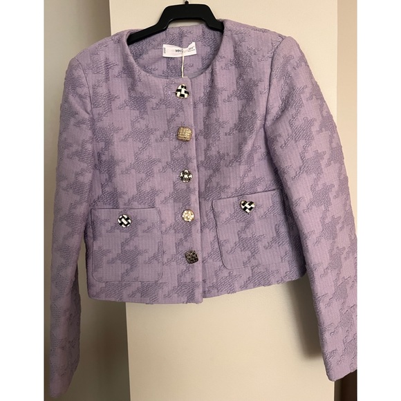 ✨BLOGGER FAVORITE✨ NWT Mango Houndstooth Jacket - Picture 13 of 15